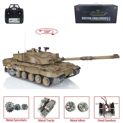 Henglong 1/16 7.0 Upgraded Challenger II RTR IR BB RC Tank 3908 Metal Tracks - Picture 3 of 12