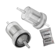 2 Pack Diesel In-Line Fuel Filter Kit Reusing Detachable Washable Stainless M...