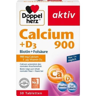 DOPPELHERZ Calcium 900+D3 Tabletten, 30 St PZN 16576498