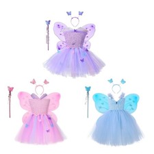 Fairys Princess Costume Princess Dress Butterfly Wing Princess Dress Up Clothes