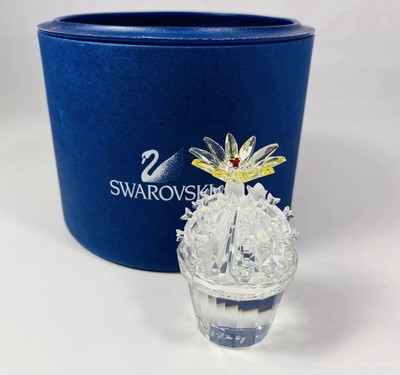 Swarovski Crystal Friendship Love Flowering Cactus Figurine 291549 MIB
