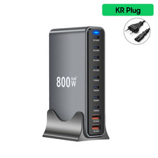 800W Gan Charger USB C Fast Desktop 10-Port USB Type C PD3.1 Charger Fast Chargi