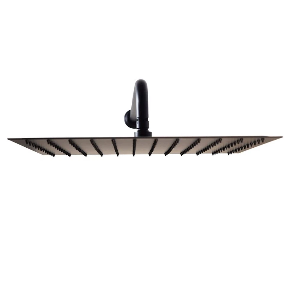 Cabezal de ducha Westbrass SHS1616-62 16" cuadrado delgado de alta presión para lluvia, mate Foto 3 de 4