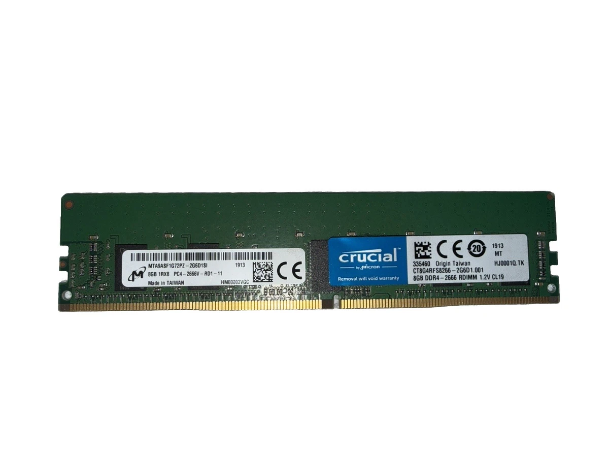 Crucial DDR4 SDRAM 8 GB Capacity per Module Memory (RAM) for sale