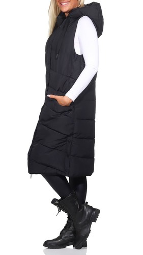 Hailys Damen lange Steppweste Weste Waistcoat gesteppt Übergang Ch44arlotte - Bild 5 von 23