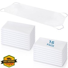 Newwiee 16 Pcs Daycare Cot Sheet 20"x48" White Microfiber Fitted