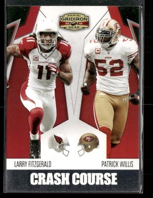 2010 Panini Gridiron Gear #7 Larry Fitzgerald / Patrick Willis Crash Course