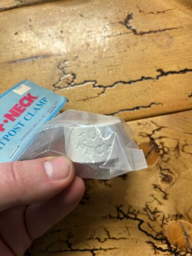 Morsetto reggisella TUF NECK bianco 25,4 mm 1 pollice vintage NOS BMX - Foto 2 di 3