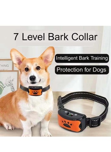 2-Pack - Training Collar Waterproof Shock Anti Bark Orange/Black Style May Vary - Picture 2 of 9
