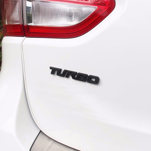 2pieces 3D Metal TURBO Logo Emblem Badge Decal Stickers Car Exterior Accessories - Foto 7 di 12