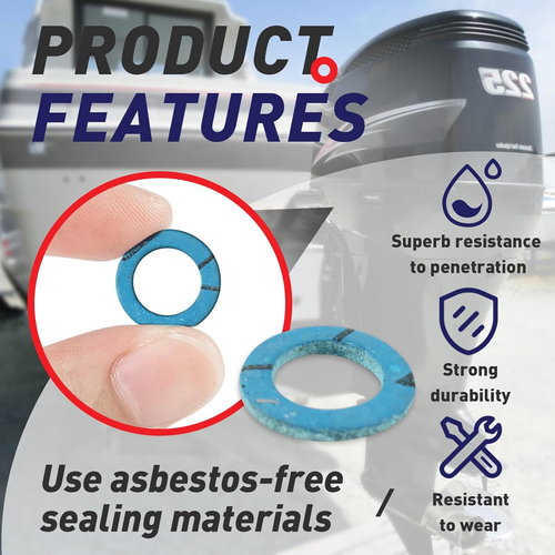 20 Pcs 19183 Oil Drain Plug Gasket for Lower Unit Drain Plug - Compatible.. - Picture 3 of 12
