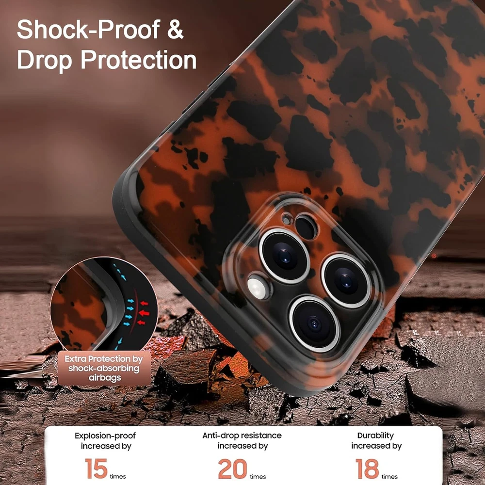 Phone Case for Iphone 16 Pro Max Case Lightweight Tortoiseshell TPU Slim Phone C