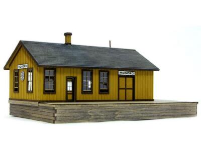 Banta ModelWorks 2137 HO Scale Monero Depot (Laser Cut Wood Kit)