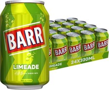 BARR since 1875, 24 Pack Zingy Limeade, Zero No Sugar Fizzy Drink 24 x 330ml UK