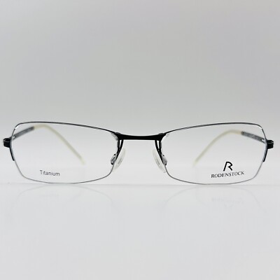 Rodenstock Brille Damen eckig schwarz halbrand Titanium Mod. R 4626 B NEU