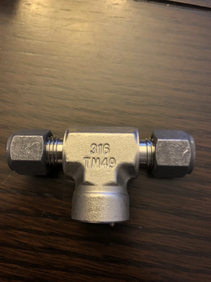 Parker 4-4-4 OBZ-SS CPI Female Branch Tee 316SS, 1/4” single ferrule x 1/4" FNPT - Image 4 of 4