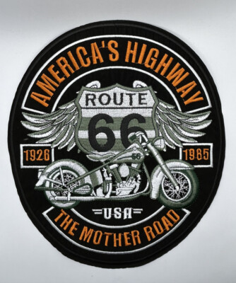 MR ALE Patch America's Highway Route 66 USA Motorcycles Biker Embroidered PN-1