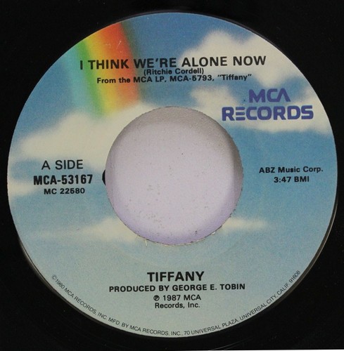 Pop 45 Tiffany - I Think Were Alone Now / No Rules On Mca Records