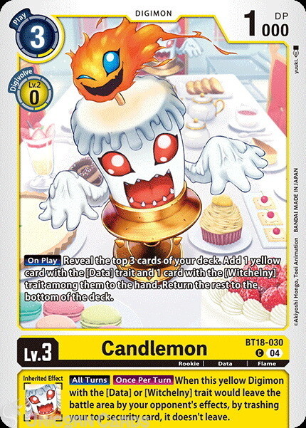 BT18-030 Candlemon : Common Digimon Card : BT18-19: Special Booster Ver.2.0