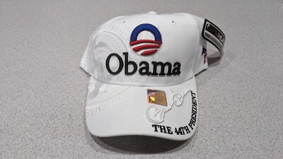 Barack Obama Baseball Cap 44th President White Adjustable