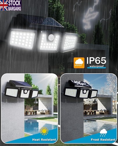 KIBTOY Solar Sensor Outdoor Bright, Security Light 360° Angle IP65-2 Pack (E720) - Picture 4 of 12