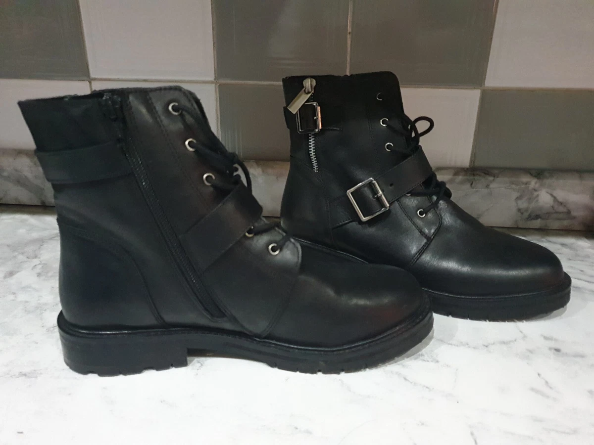 Black buckle ankle 2025 boots uk