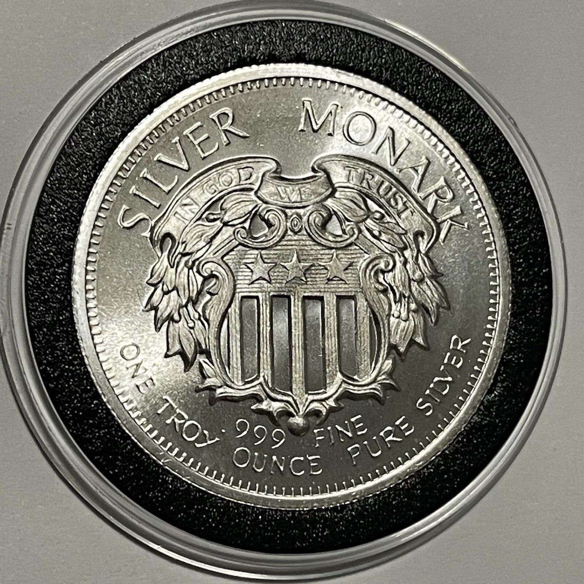 1970's Vintage Monark Eagle Rare Coin 1 Troy Oz .999 Fine Silver