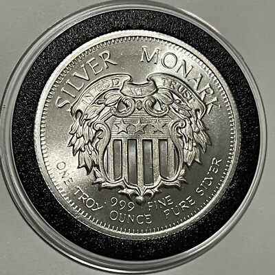 1970's Vintage Monark Eagle Rare Coin 1 Troy Oz .999 Fine Silver