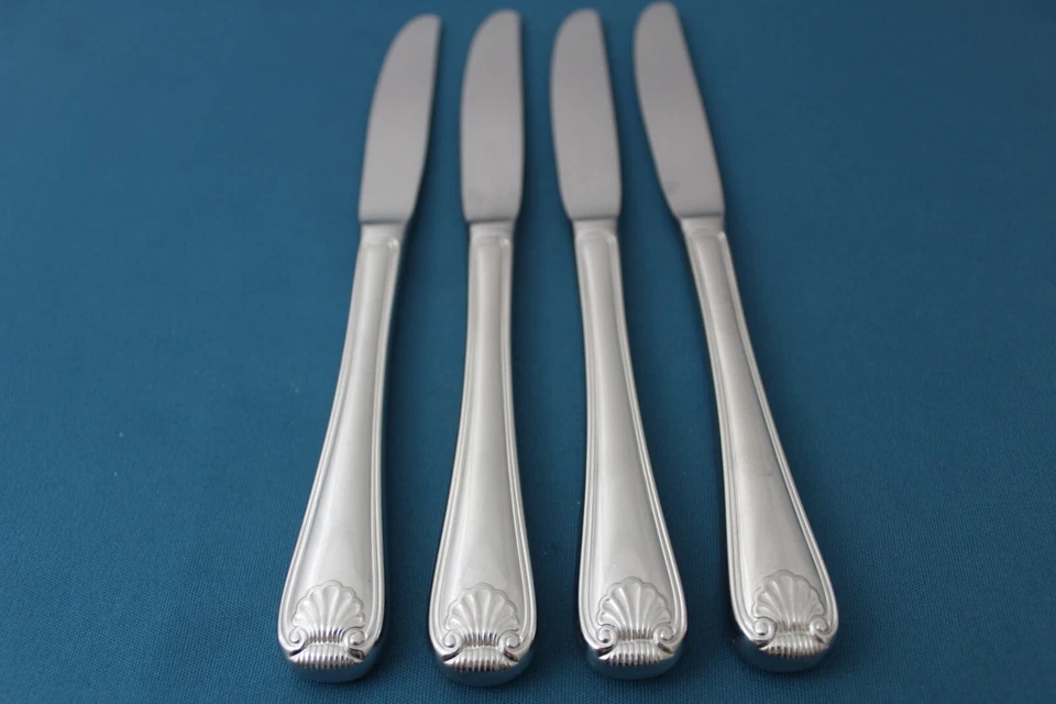 4 facas de jantar ocas Gorham GORHAM SHELL aço inoxidável Japão 9 1/4" - Imagem 4 de 4