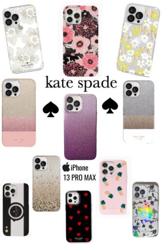 KATE SPADE Ombre Glitter Hearts Pink Block Floral iPhone 13 PRO MAX Hard  Case | eBay