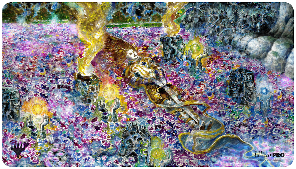 Elenda, The Dusk Rose Stitched MTG Play Mat SIGNED Richard Kane