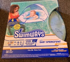 Swimways Sun Canopy Inflatable Baby Spring Float Kids 9-24 Months Shark Open Box