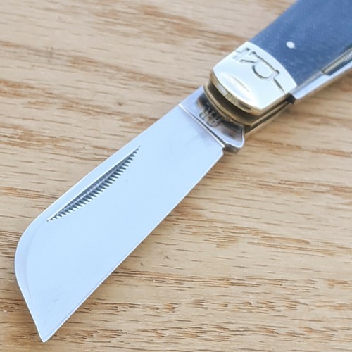 Rough Ryder Half Hawk Pocket Knife T-10 High-Tool Steel Blades Micarta Handle - Picture 6 of 12