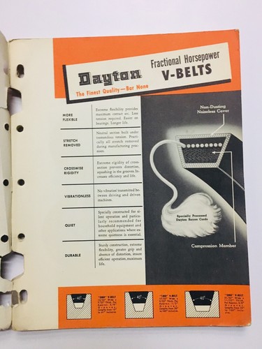 Vintage Dayton V Belts Auto Parts Catalog Book 144 - Picture 3 of 8