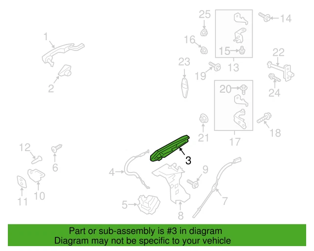2013-2020 Lincoln MKZ OEM Right Rear Exterior Door Handle Base DP5Z-5426684-B Foto 2 de 4