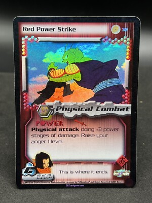 Red Power Strike 2001 Score Unlimited Dragon Ball Z DBZ TCG #32 Foil LP