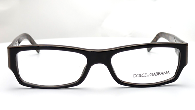 Dolce & Gabbana DG3062 858 Black Striped Brown Rectangle Womens