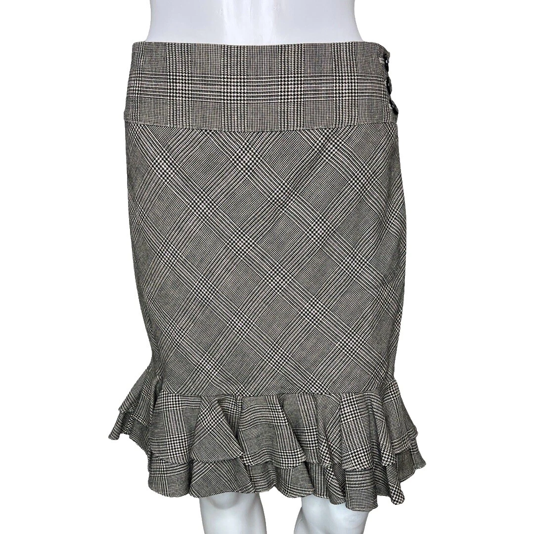 Ralph Lauren Wool Checked Straight & Pencil Skirts for Women