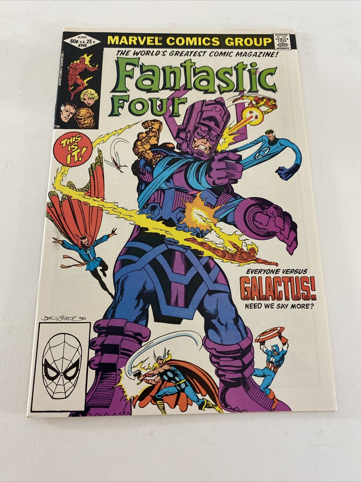 FANTASTIC FOUR #243 Marvel Comics (1982) Iconic John Byrne - GALACTUS COVER