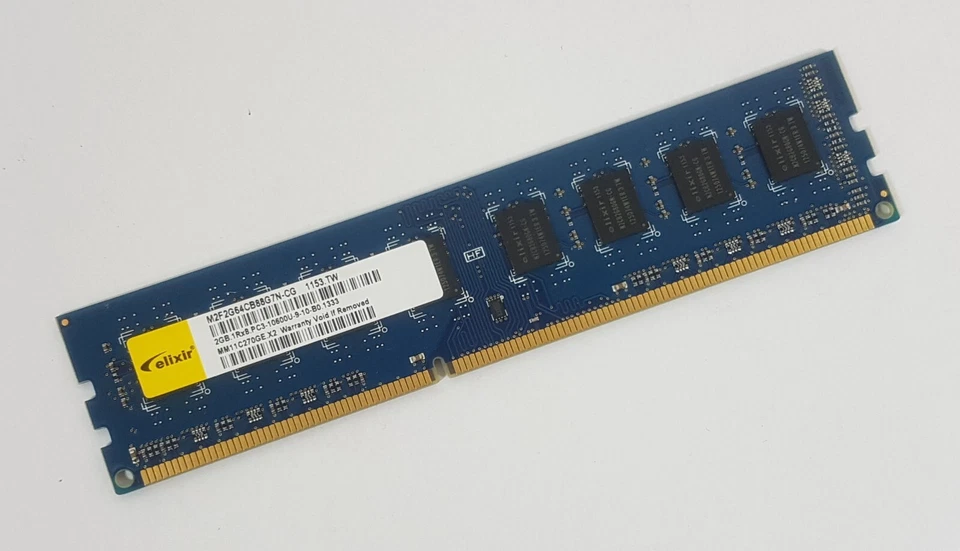 2GB 1333MHz PC3-10600U DDR3 RAM Arbeitsspeicher Elixir M2F2G64CB88G7N-CG