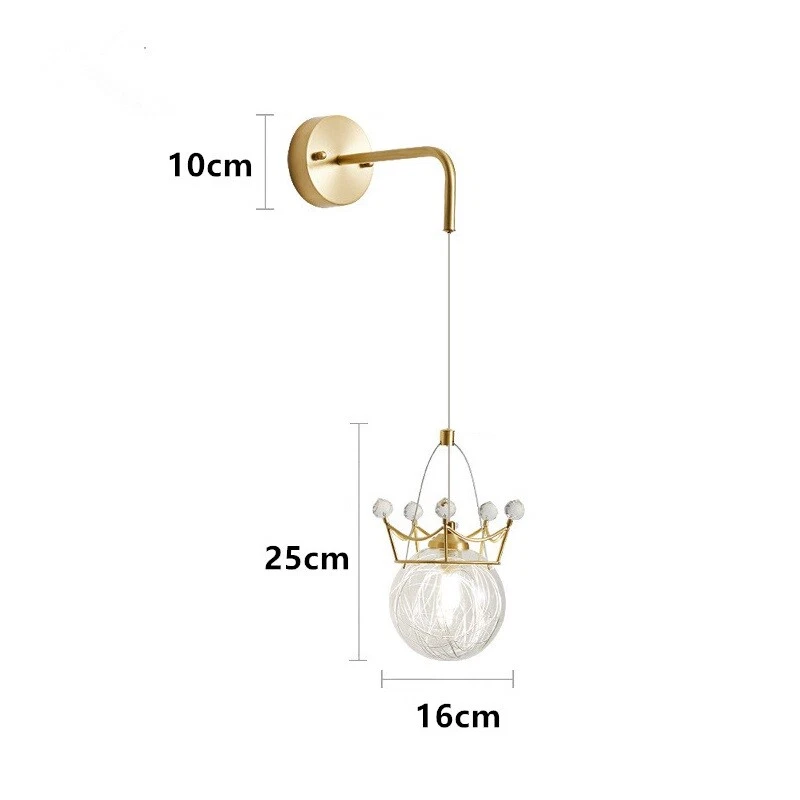 Bedroom Wall Lights Home Wall Lighting Hallway Glass Wall Lamp Hotel Wall Sconce - Image 2 of 4