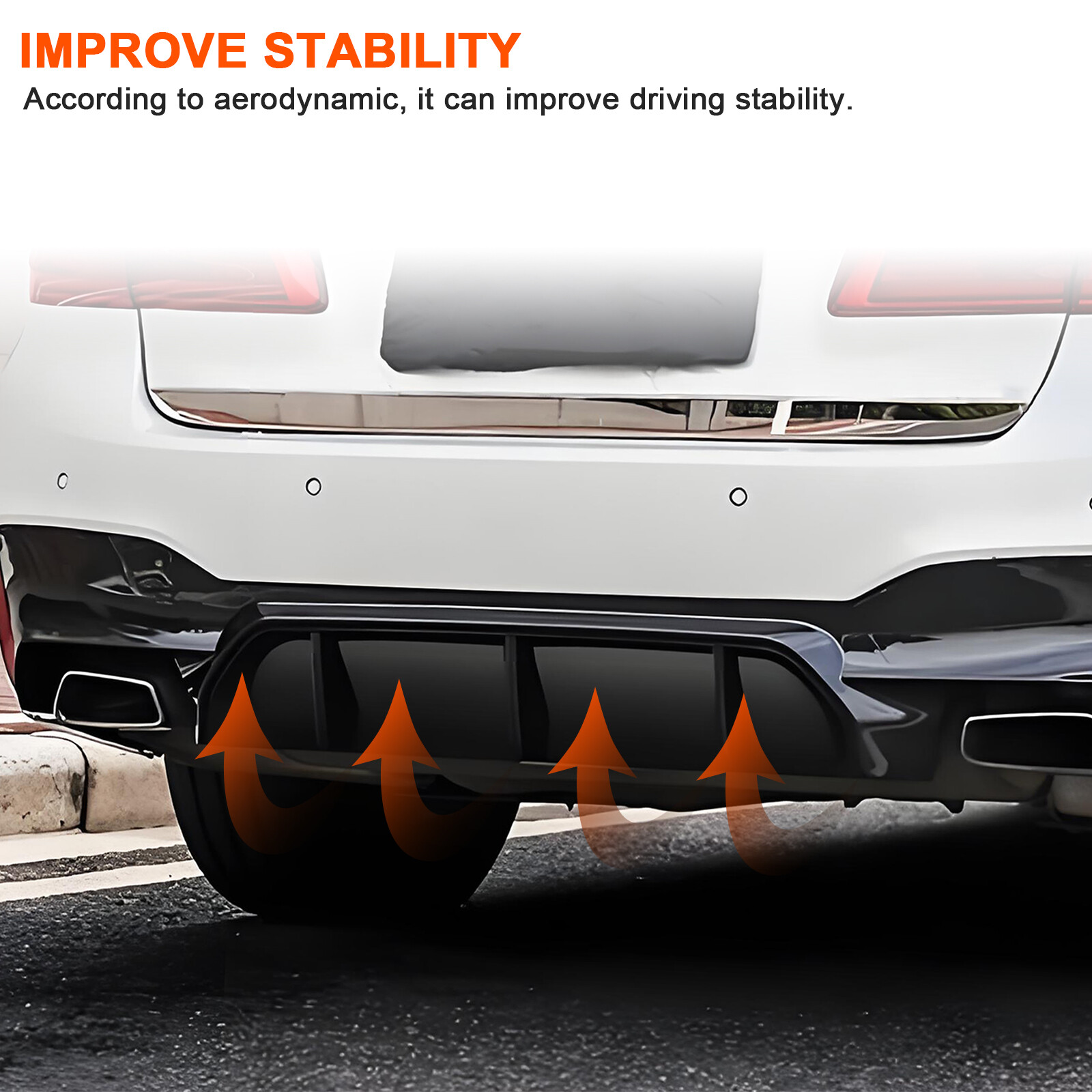 Rear Diffuser Custom Fit for BMW G30 G38 2017-23 5 Series 520i 530i ...