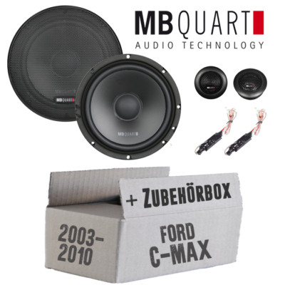 MB Quart Lautsprecher für Ford C-Max Heck 16cm Kompo Auto Boxen 180W Einbauset