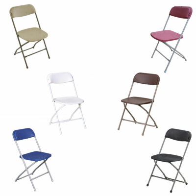 EventStable TitanPRO White Plastic Folding Chairs - 10-Pack, Commercial Grade, 661lb Capacity - View #2