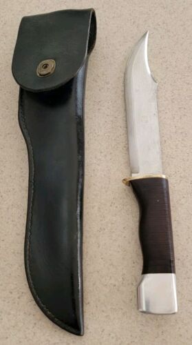 Vintage Custom/Homemade Fixed blade knife w/ Sheath - Dated 68