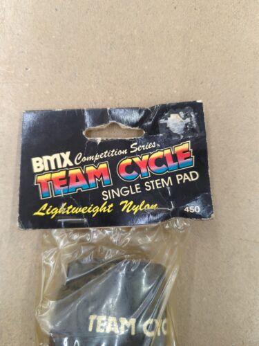 New Old Stock 1983 Team Cycle Single Stem BMX Pad - Ashtabula - Old School Black - Picture 2 of 6