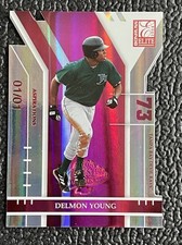 🔥1/1! DELMON YOUNG 2004 DE ASPIRATIONS DIE-CUT WORLD SERIES AE ROOKIE #d 1/1!🔥