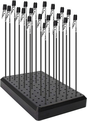 Model Painting Alligator Clip Sticks 20PCS With Stand Base 1PCS For Airbrush NEW