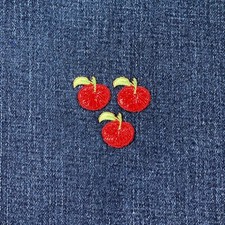3-Pack Apple Applique Patch - Mini Embroidered Fruit Badge 1" Iron On 