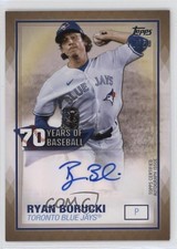 2021 Topps 70 Years of Baseball Auto Series 2 Ryan Borucki #70YA-BOR Auto 15x0